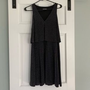 Express women’s black and silver pullover dress